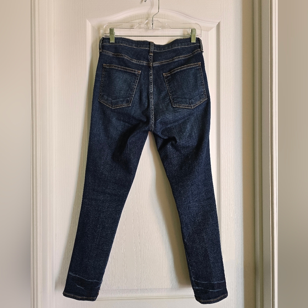 EUC Veronica Beard Skinny Dark Wash Denim Jeans with Side Stripes, Size 28 - Picture 4 of 8